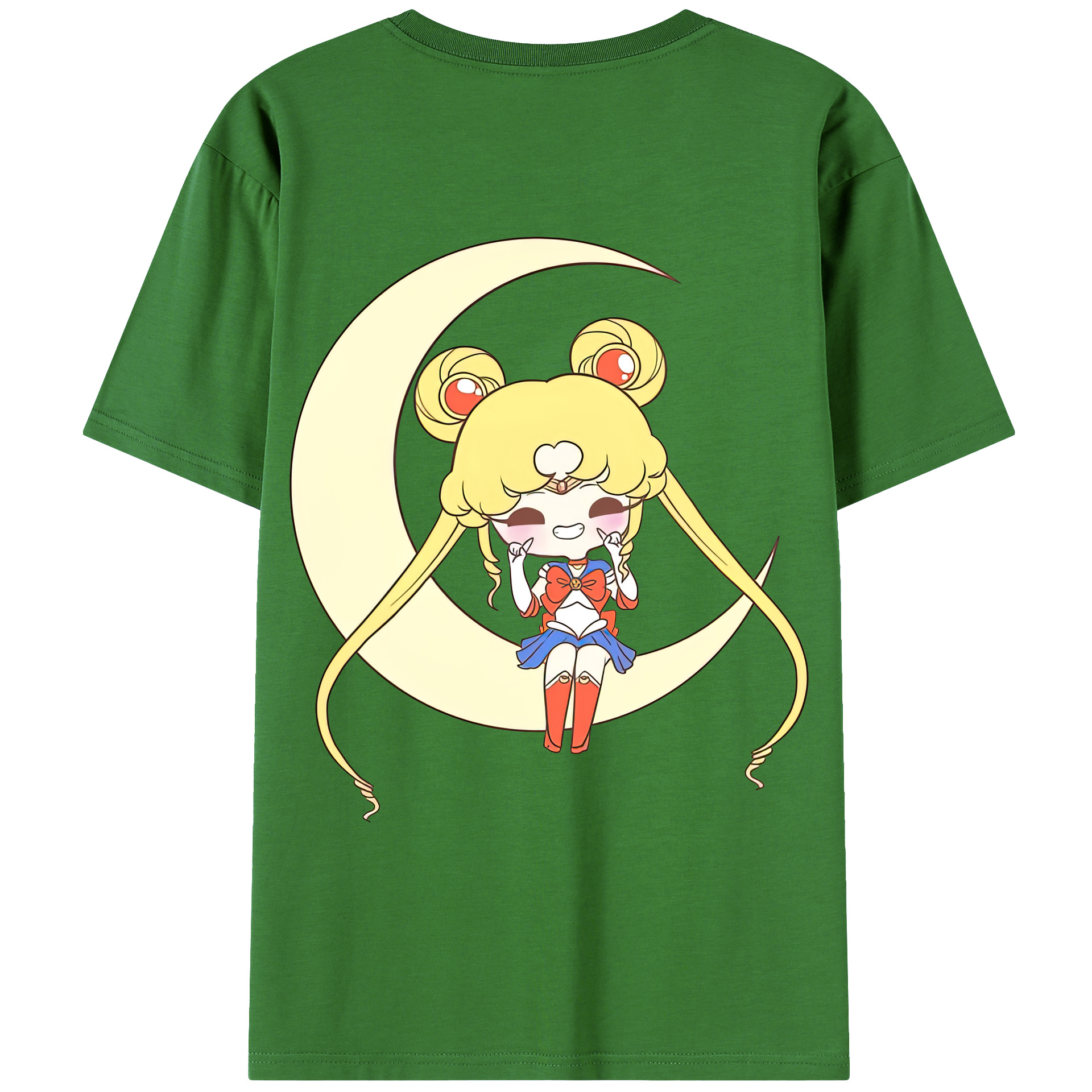 （画像用） 美少女戦士セーラームーン 月野 うさぎ つきの うさぎ Sailor Moon Tsukino Usagi レディース半袖Tシャツ(バックプリント)